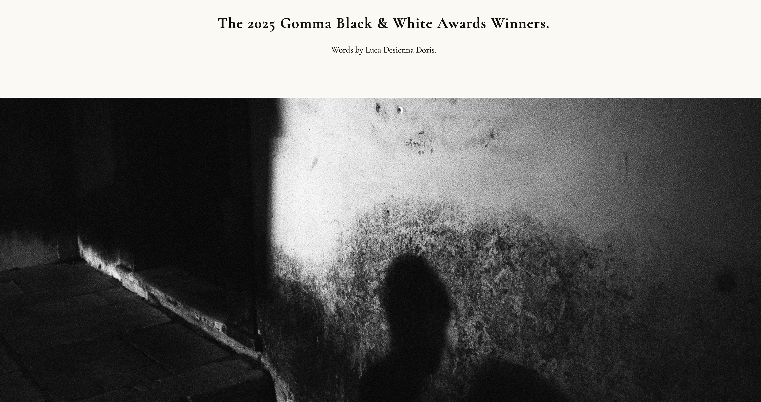 Bruno Silva Wins First Prize at the Gomma B&W Awards 2025